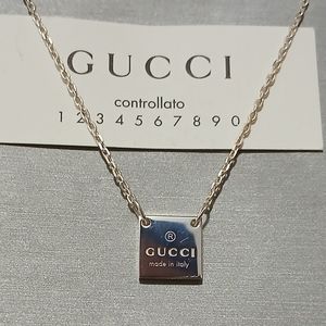 New gucci necklace Authentic box bag italy